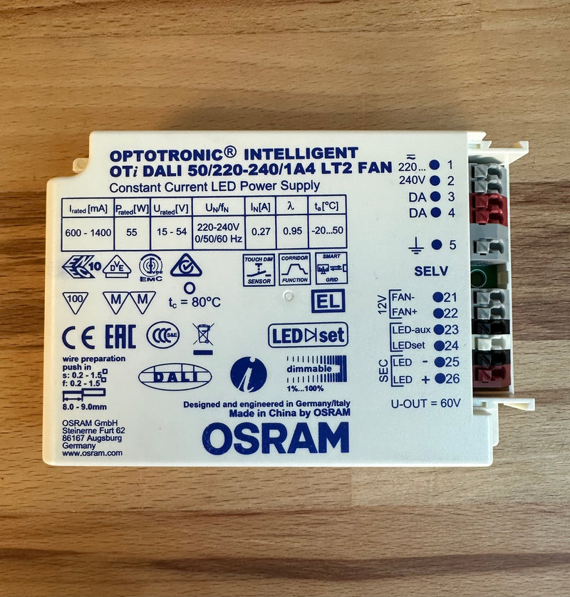 Osram OTi DALI 50/220…240/1A4 LT2 FAN - LED Spares