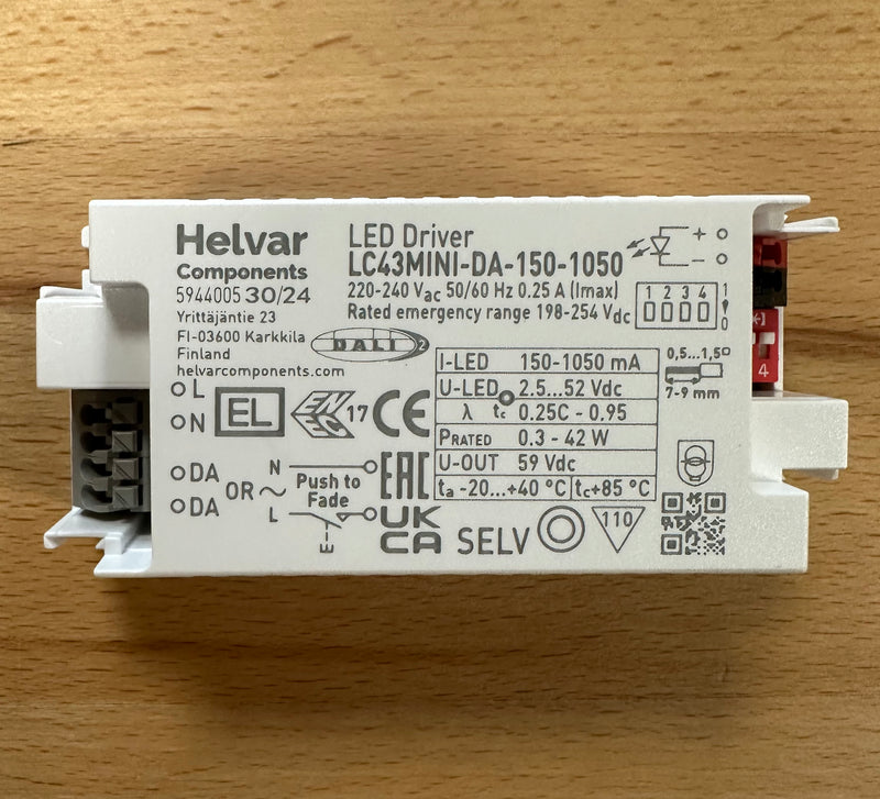 Helvar LC43MINI-DA-150-1050 - 5944095 DALI-2 LED Driver - LED Spares