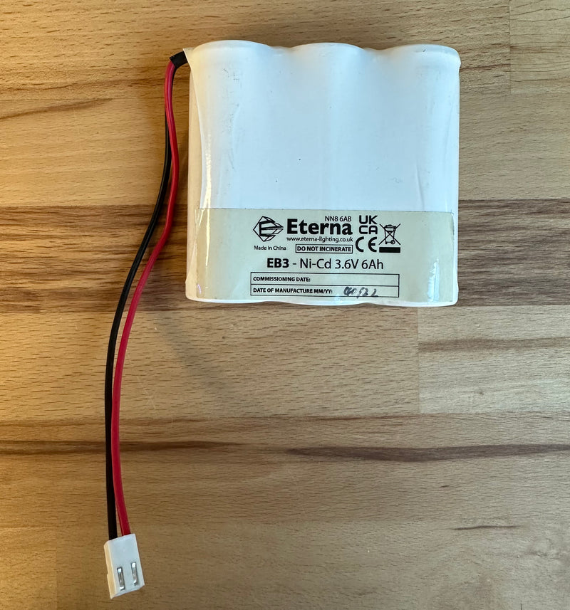 Eterna EB3 Ni-Cd 3.6V 6Ah Side By Side Battery - LED Spares