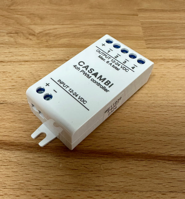 Casambi CBU-PWM4 Bluetooth 4 Channel Constant Voltage LED Dimmer - LED Spares