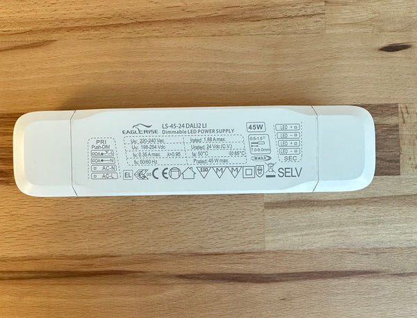 Eaglerise LS-45-24 DALI2 LI - 45W 24V DALI 2 Dimmable LED Driver - LED Spares