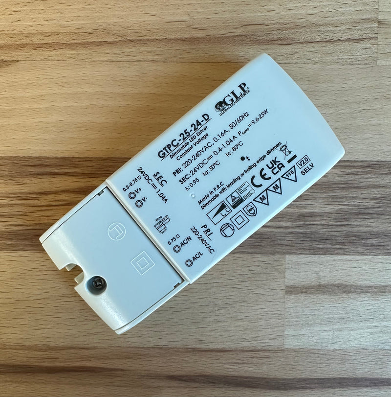 GTPC-25-24-D 25W 24V 0.1-1.04A Triac Dimmable LED Driver - LED Spares