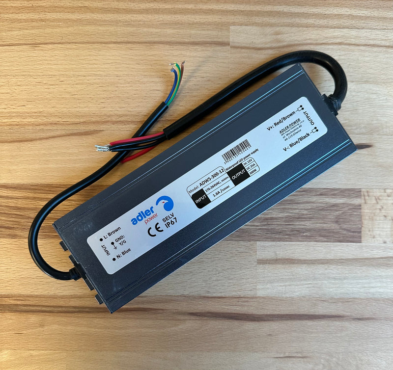 ADLER ADWS-300-12 12V/25A 300W IP67 LED Power Supply - LED Spares