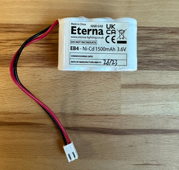 Eterna EB4 Ni-Cd 3.6V 6Ah Side By Side Battery - LED Spares