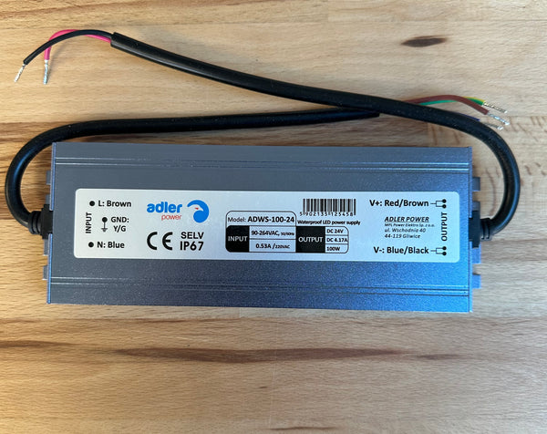 ADLER ADWS-100-24 24V/4.17A 100W IP65 CV LED Power Supply - LED Spares