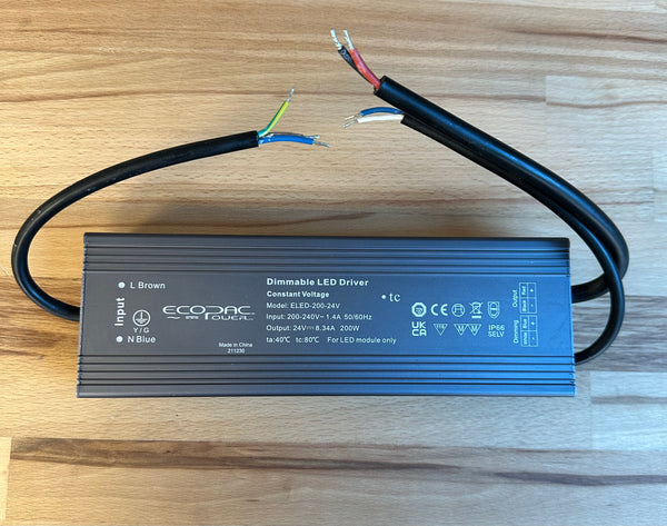 ELED-200-24V 200W 8.34A IP66 Dimmable LED Driver - LED Spares