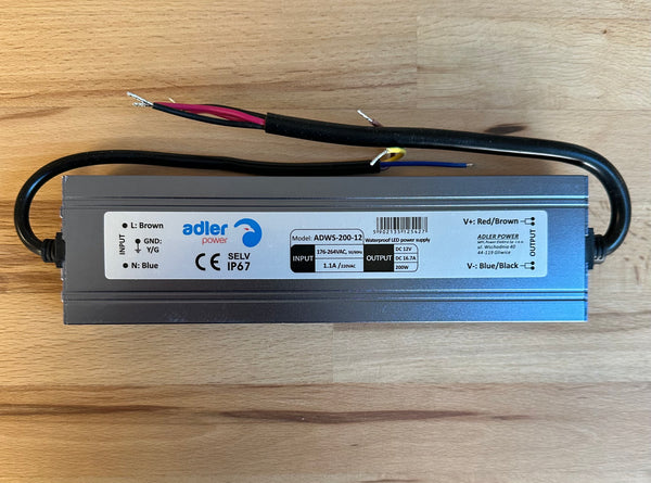 ADLER ADWS-200-12 12V/16.7A IP67 CV LED Power Supply - LED Spares