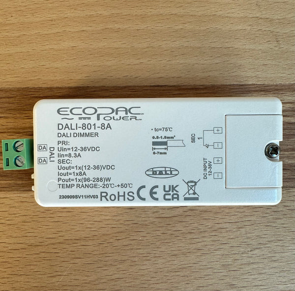 Ecopac DALI-801-8A DALI Dimmable Driver LED Interface (Constant Voltage) - LED Spares