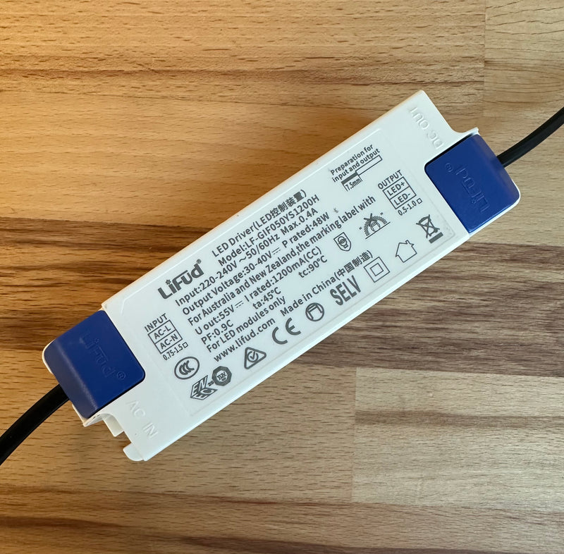 Lifud LF-GIF050YS1200H 48W 1200mA Flicker-Free LED Driver 30-40V - LED Spares