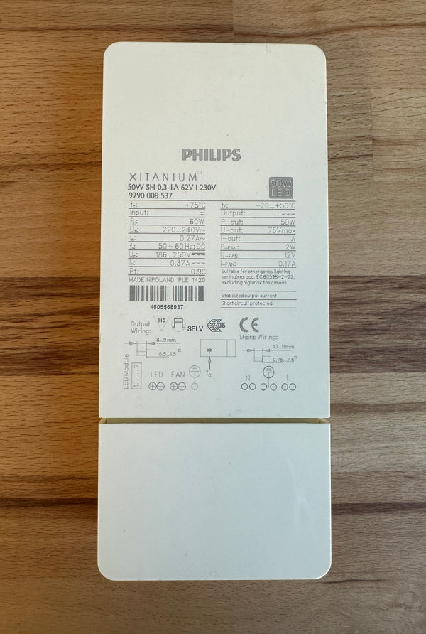 Philips 929000853703 Xitanium 50W SH 0.3-1A 62V I 230V - LED Spares