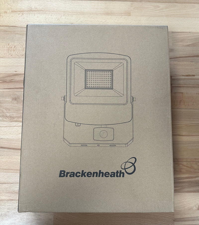 Brackenheath 100W 4000K IP65 REX Slim Floodlight with PIR 220-240V - N6057 - LED Spares