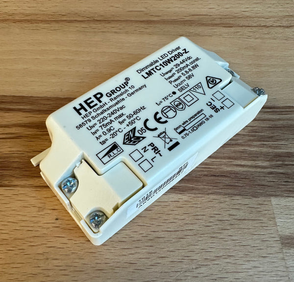 HEP Group LMTC10W200-Z 5.8-8.8W 200mA Triac Dimmable LED Driver - LED Spares