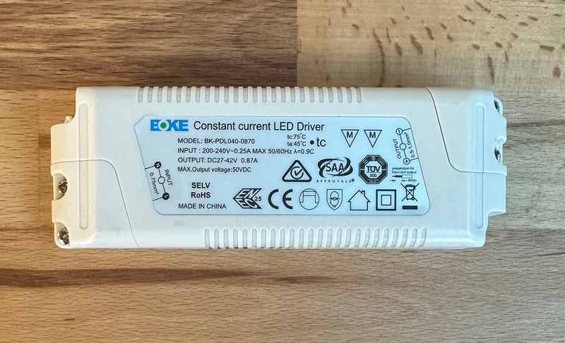 BOKE BK-PDL040-870 40W 870mA LED Driver - LED Spares