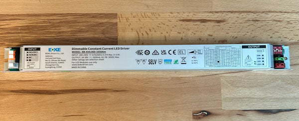 BOKE BK-KHL060-1650AM 55.9-70W 1-10V & PWM Dimmable Linear LED Driver - LED Spares