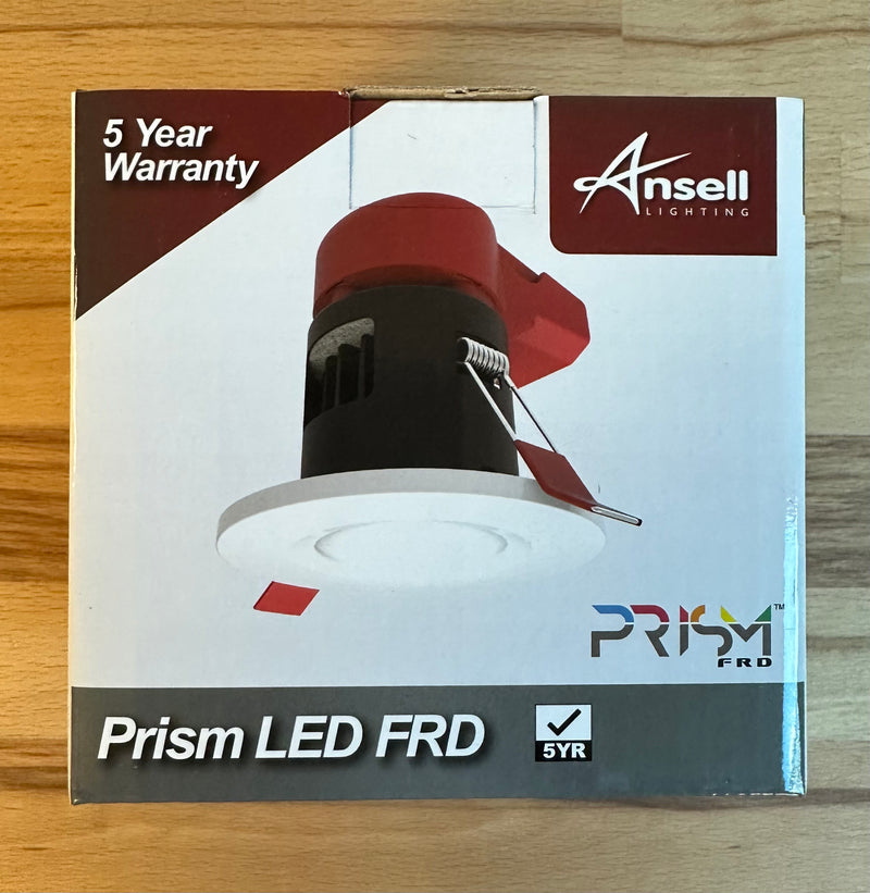 Ansell Prism APRILED/CW 7.3W 712lm Fire Rated IP65 Downlight 4000K - LED Spares