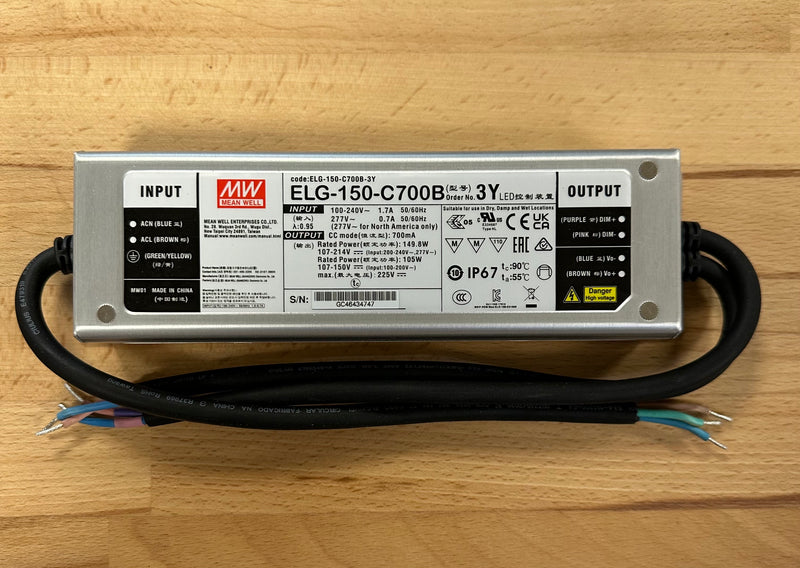 Mean Well ELG-150-C700B-3Y 150W 700MA 3 in 1 Dimming LED Driver