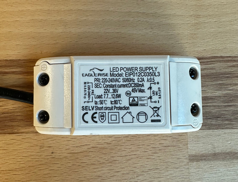 Eaglerise EIP012C0350L3 12.6W 350mA LED Driver 22-36V - LED Spares