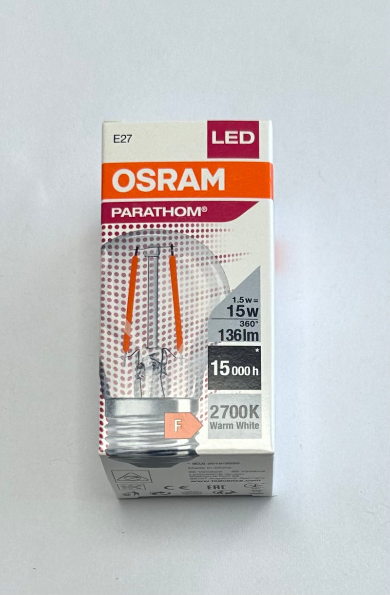 Osram 1.5W = 15W Parathom 2700K E27 LED lamp Classic Mini-Ball Shape