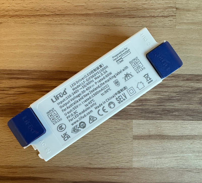 Lifud LF-GIF060YA(H)1500H 60W 1500mA LED Driver 33-40V - LED Spares