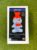 31cm Acrylic Christmas Snowman - Indoor or Outdoor 24 LEDs & Timer - LED Spares