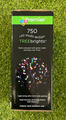 750 LED Multi-Action Treebrights With Timer Christmas Lights White or Multi-Coloured 18.7M - LED Spares