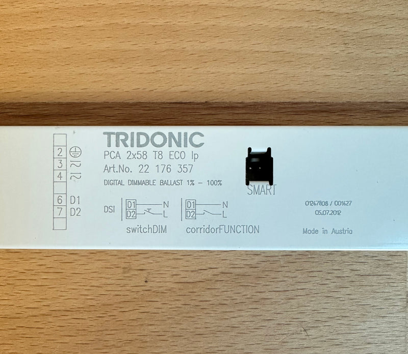 Tridonic 28000041 22176357 PCA 2x58 T8 ECO lp xitec II - LED Spares