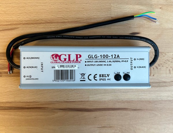 GLP GLG-100-12A 100W 6-12V 4.5-8.5A IP65 ADJ Output LED Driver - LED Spares