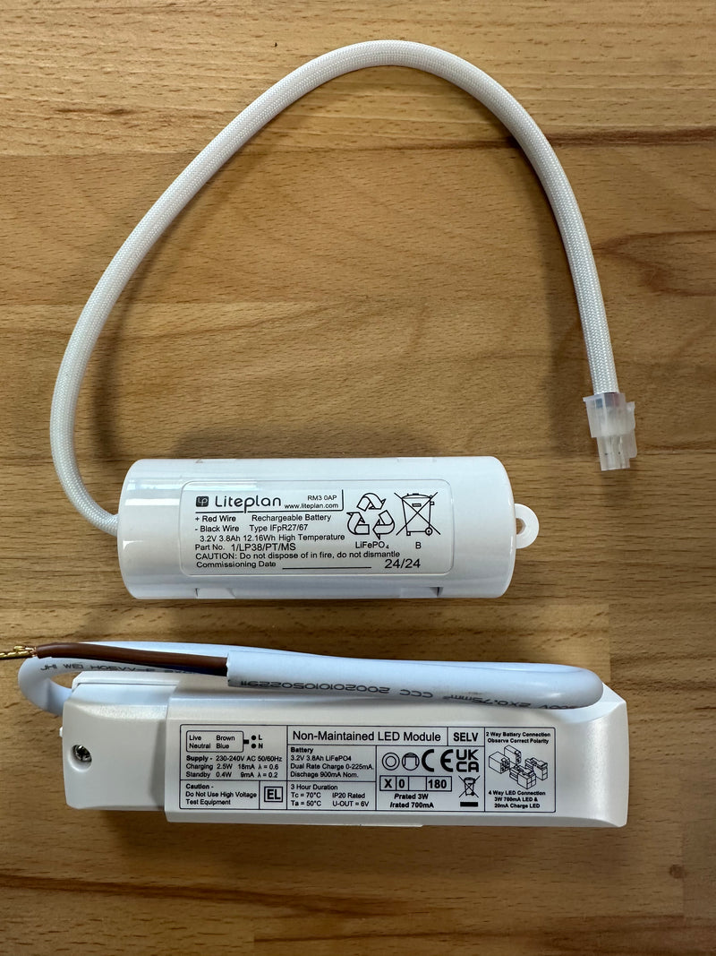 Liteplan S/ALP/1-K 700mA 3Hr LED Emergency Kit - Remote Mounting C/W LiFePO4 Battery - LED Spares