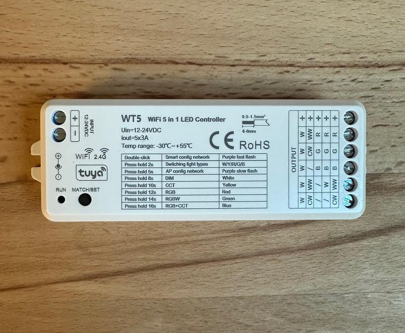 Skydance WT5 Smart Wireless 5 in 1 WiFi LED Controller, APP/Voice Control - LED Spares