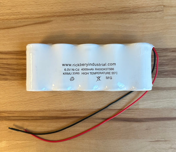 BSS5D-55 6V 4AH NICD SIDE BY SIDE BATTERY - LED Spares