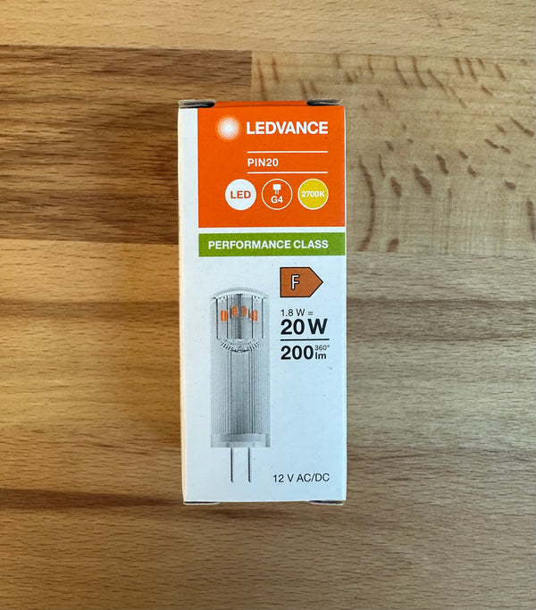 Ledvance LED PIN 20 320° P 1.8W 827 Warm White -200lm - Clear G4 - 4099854064753 - LED Spares
