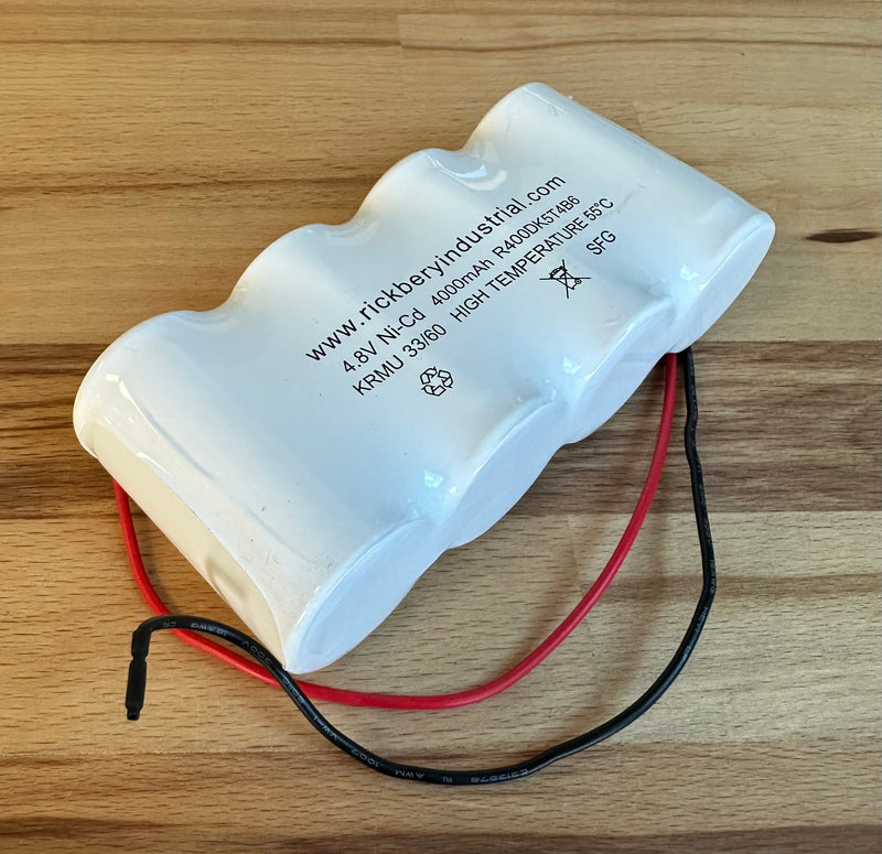 BSS4D-55 4.8V 4AH NICD SIDE BY SIDE BATTERY - LED Spares