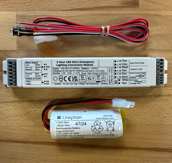 Liteplan DNA/1-K DALI LED Emergency Inverter and Battery Kit 6-55V - LED Spares