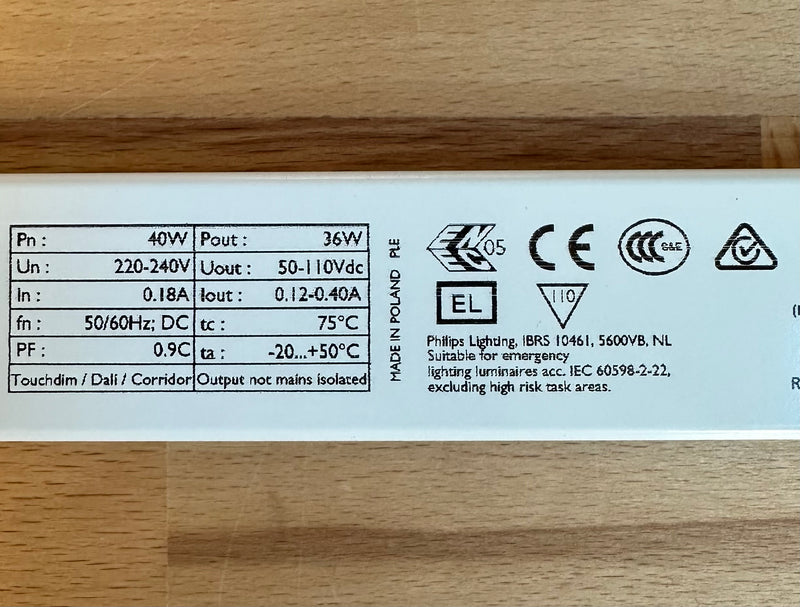 Philips 929000852203 Xitanium 36W 0.12-0.40A 110V TD 230V - LED Spares