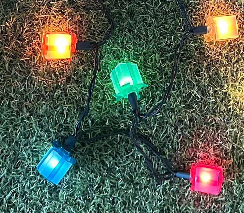 Vintage Yuletide Nostalgia 20 Gift Box Christmas Lights Multi-Coloured Bulbs - LED Spares