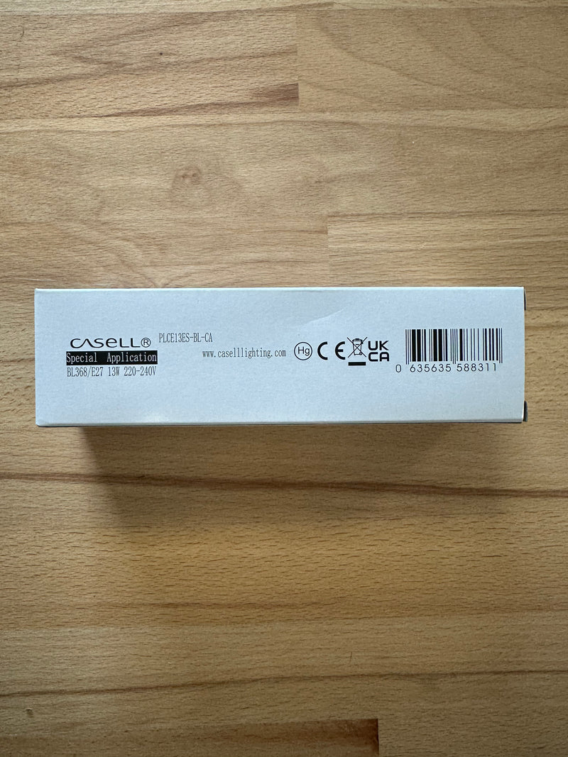 240V 13W E27 Blacklight 368nm Flykiller Lamp - PLCE13ES-BL-CA - LED Spares
