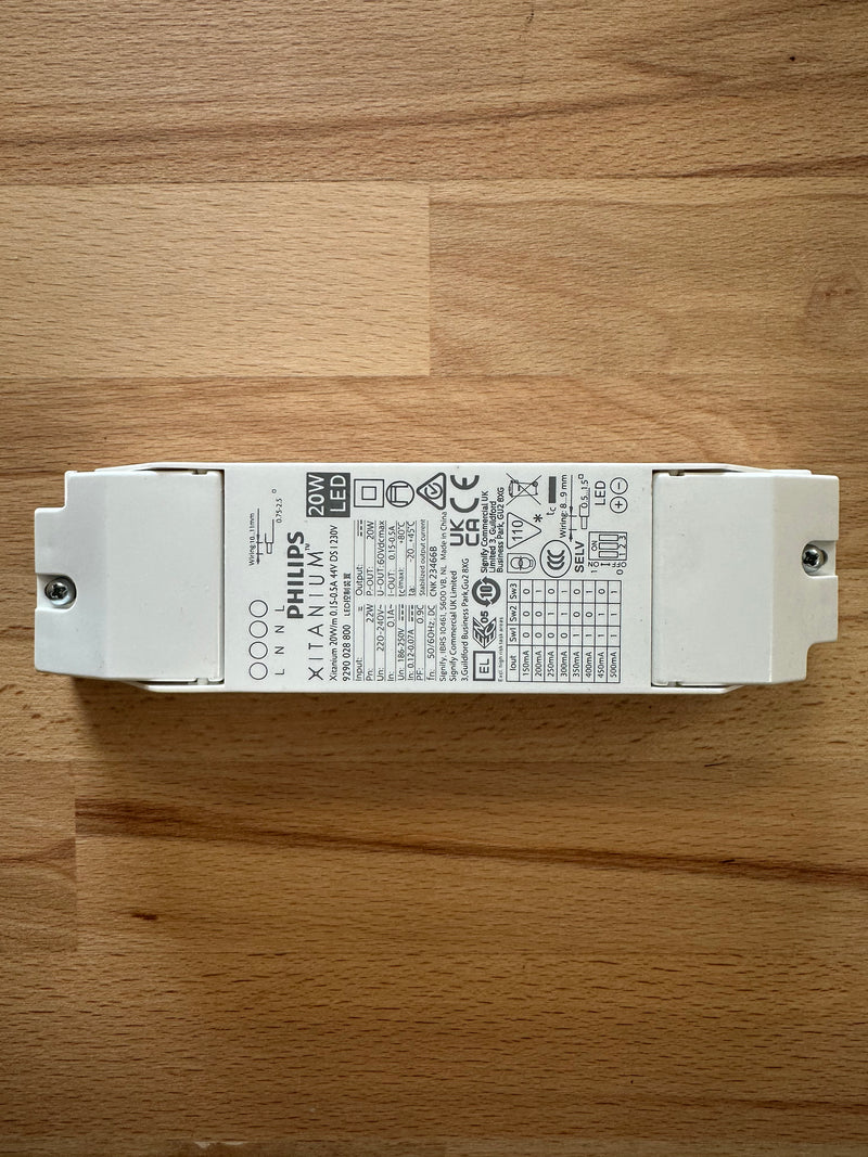 Philips 929002880006 Xitanium 20W/m 0.15-0.5A 44V DS I 230V - LED Spares
