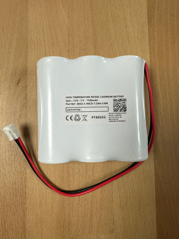 BSS3-C-NICD-7.5AH NICD 3.6V 7.5AH Side By Side Emergency Lighting Battery - LED Spares