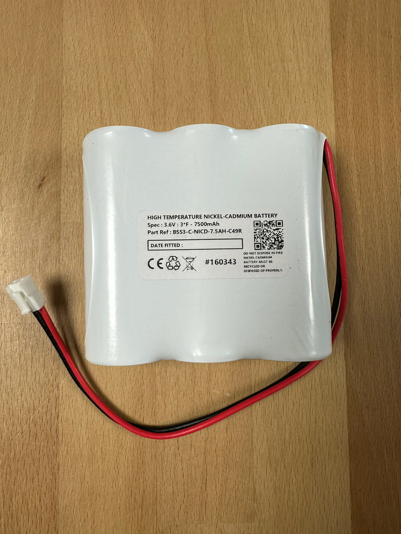 BSS3-C-NICD-7.5AH NICD 3.6V 7.5AH Side By Side Emergency Lighting Battery - LED Spares