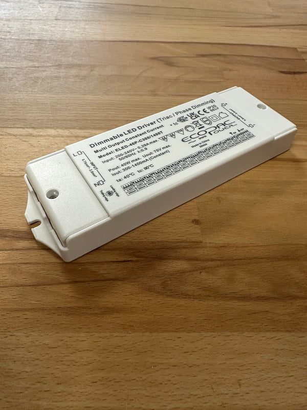 Ecopac ELED-40P-C300/1400T Triac Dimmable Selectable Current LED Driver - LED Spares