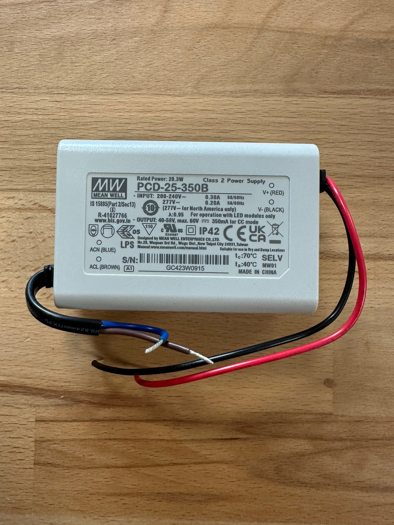 Mean Well PCD-25-350B 20.3W 350mA TRIAC Dimmable LED Driver