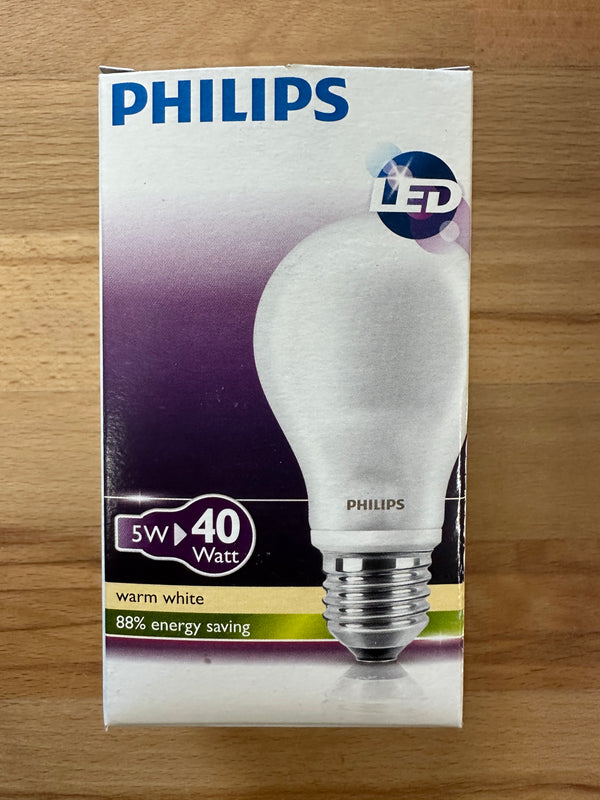 Philips Classic LED Bulb E27 Pear 5W=40W 470lm - Warm White - LED Spares