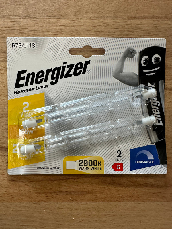 Energizer Halogen R7s Linear 2250lm 120W 2900K 118mm Warm White Dimmable Pack of 2 - LED Spares