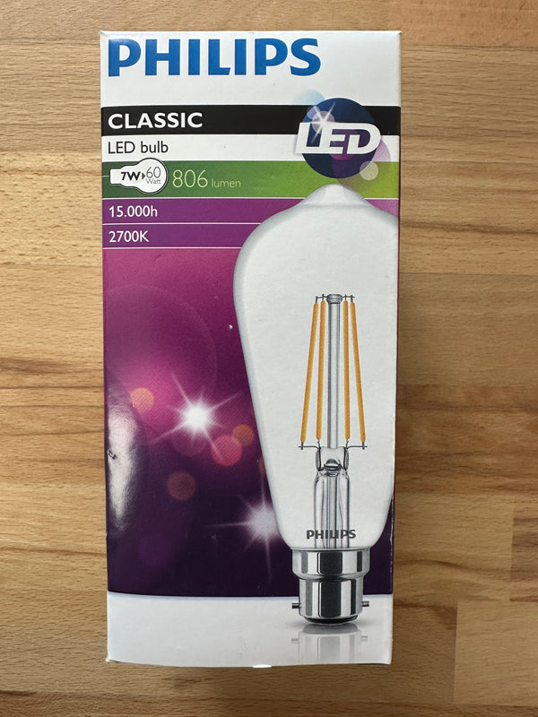 Philips Classic LED Bulb B22 7W=60W 806lm Warm White - LED Spares