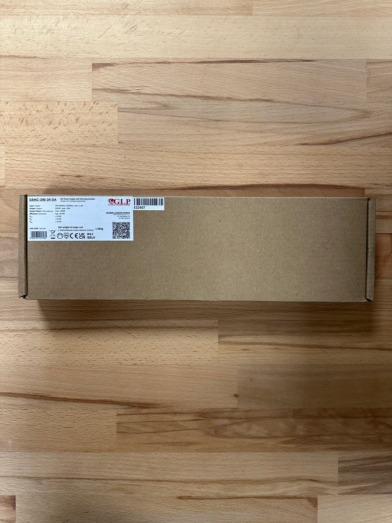 GEMC-240-24-DA 240W 24V 10A IP67 DALI2 - Push Dim Dimmable LED Driver - LED Spares