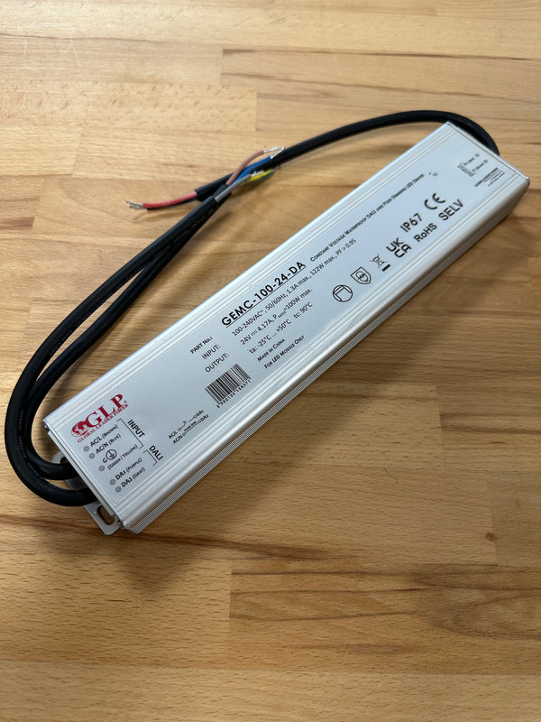 GEMC-100-24-DA 100W 24V 4.17A IP67 DALI2 - Push Dim Dimmable LED Driver - LED Spares