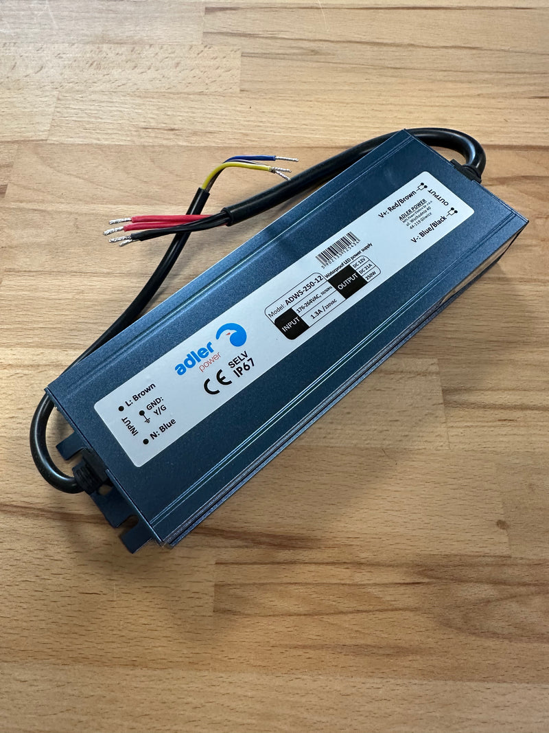 ADLER ADWS-250-12 12V/21A 250W IP67 CV LED Power Supply - LED Spares