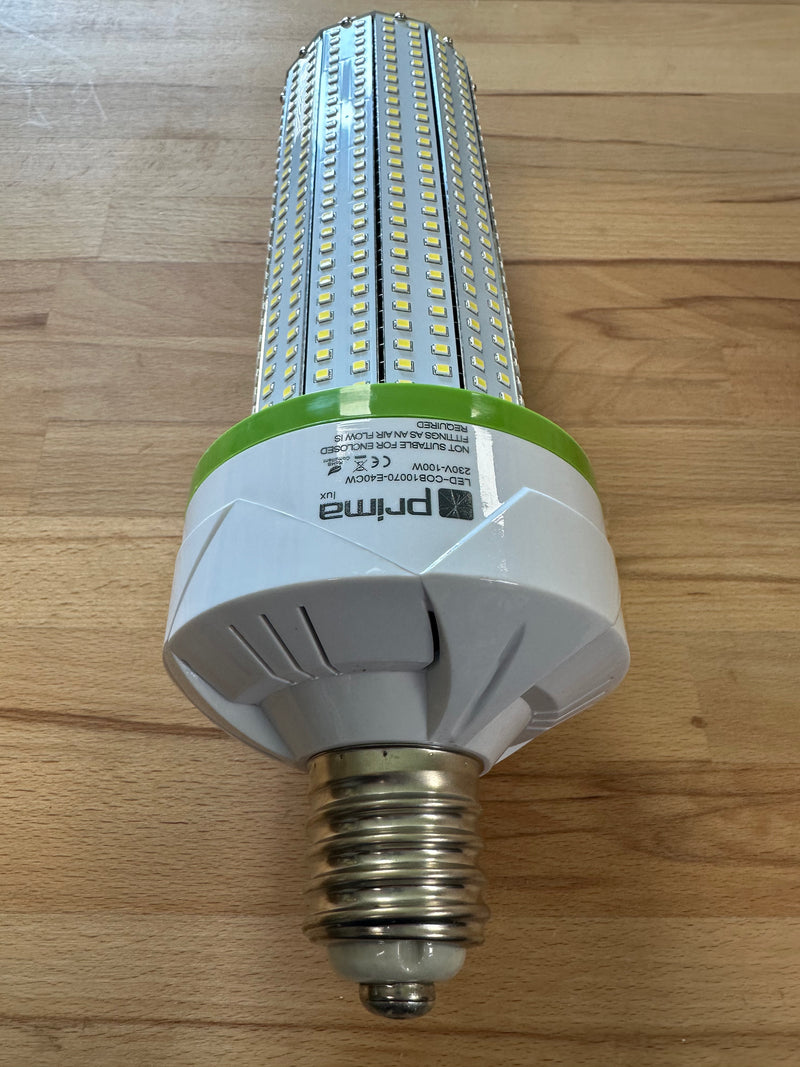 100W E40 LED Corn Lamp (IP20) 6000K - LED-COB10070-E40CW - LED Spares