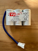 Yuasa 3DH4-0LAP3 3 D Cell 3.6V Side by Side c/w AMP Connector and Base Plate - LED Spares