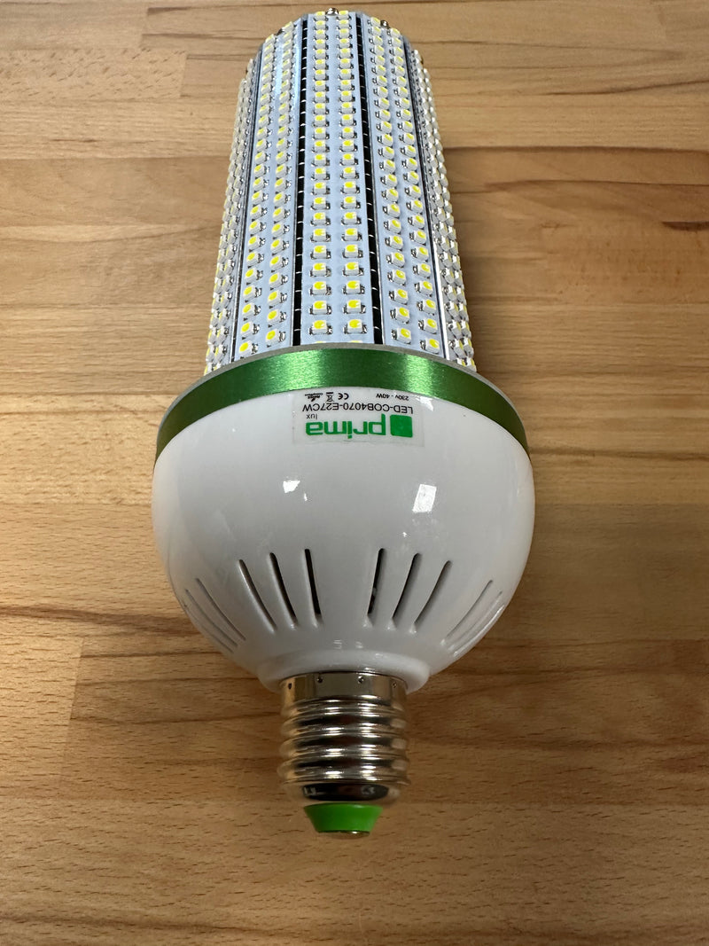 40W E27 LED Corn Lamp (IP20) 6000K - LED-COB4070-E27CW - LED Spares